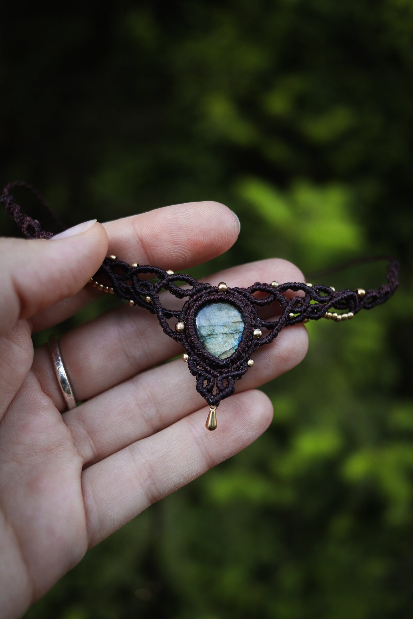 Labradorit Choker Halskette