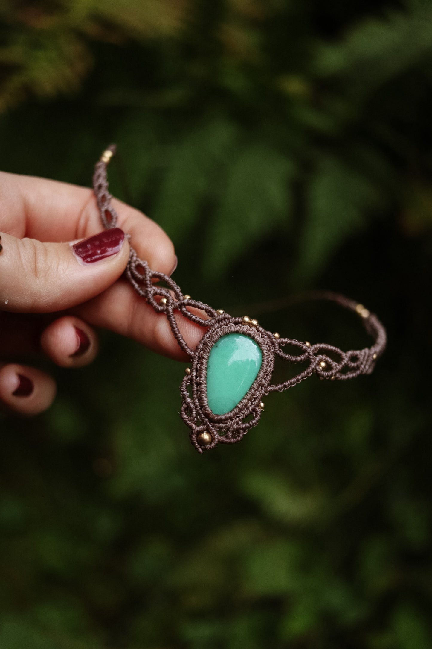 Chrysopras Choker Halskette