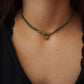 grüner Jade & Messing Choker
