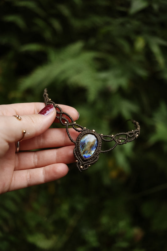 Labradorit Choker Halskette