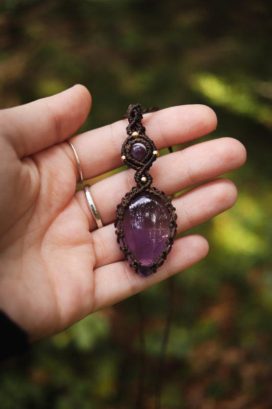 schlichte Ametrin & Amethyst • Halskette