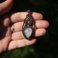 Amethyst & Regenbogen Mondstein Halskette