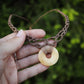Orangencalcit Donut Choker Halskette