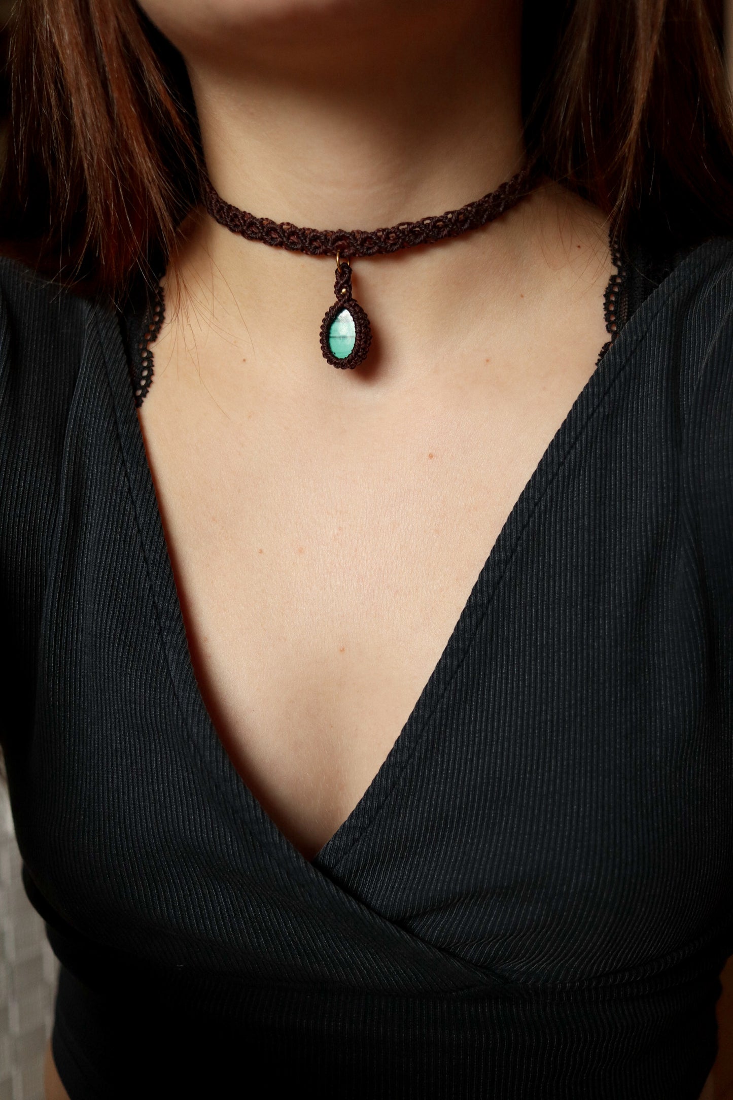 Malachit Choker Halskette