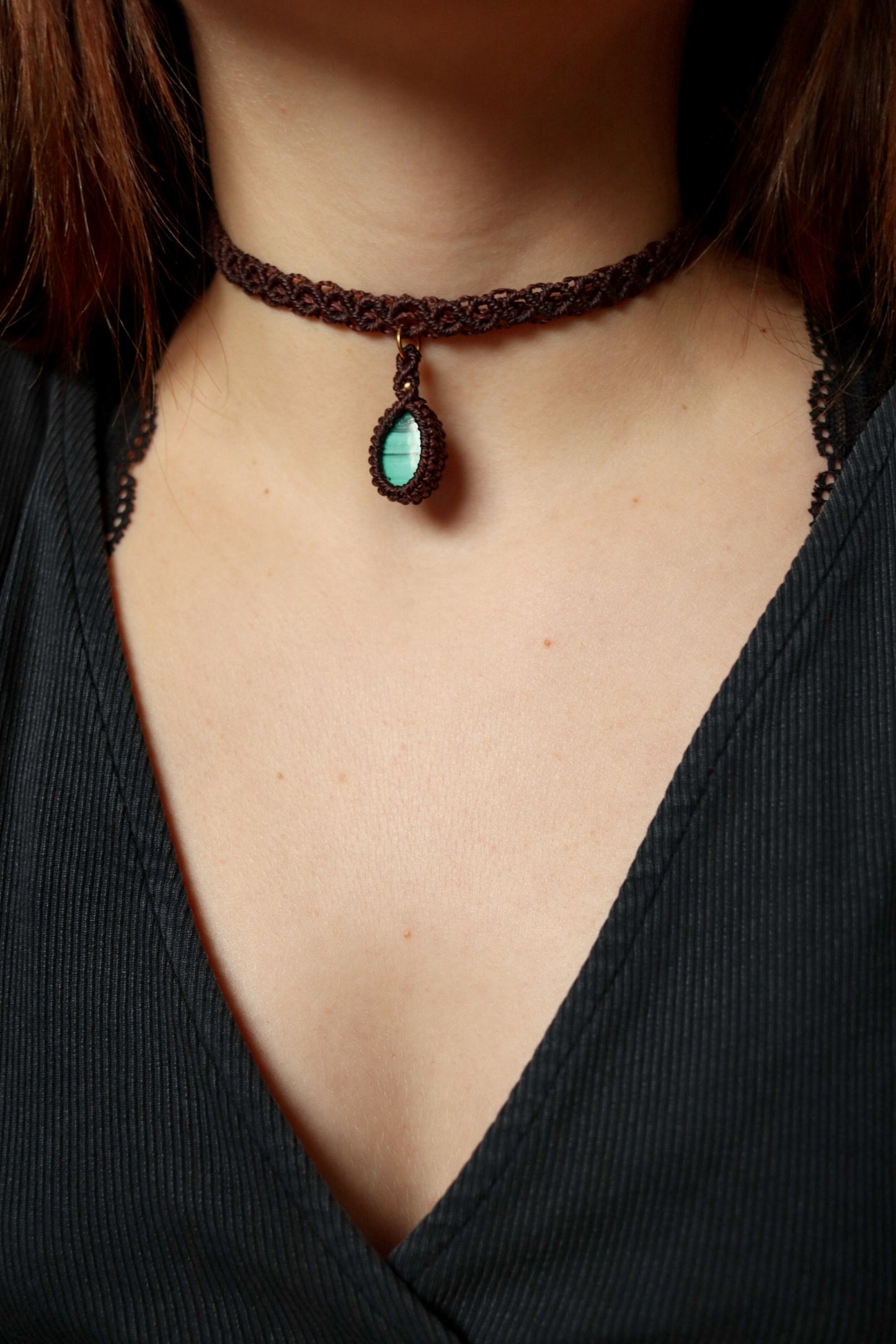 Malachit Choker Halskette