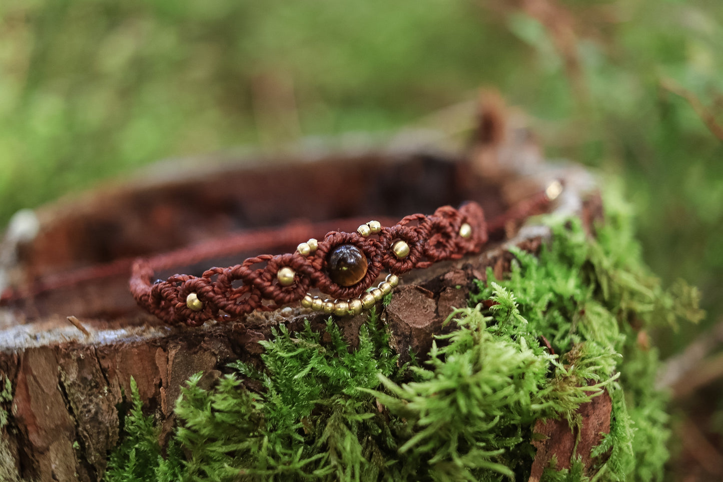 Tigerauge Perlen Armband