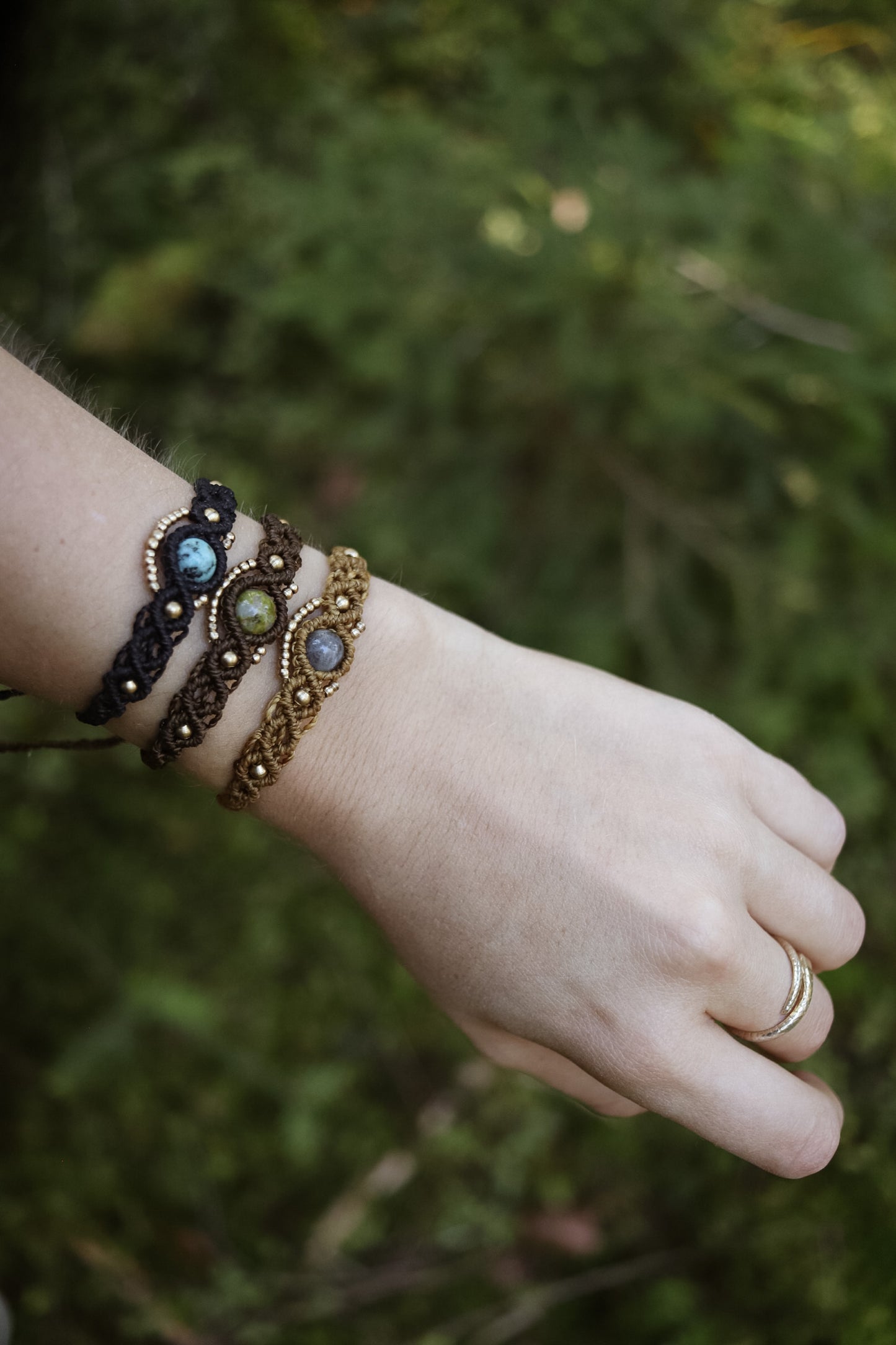 Edelstein Messing Armbänder