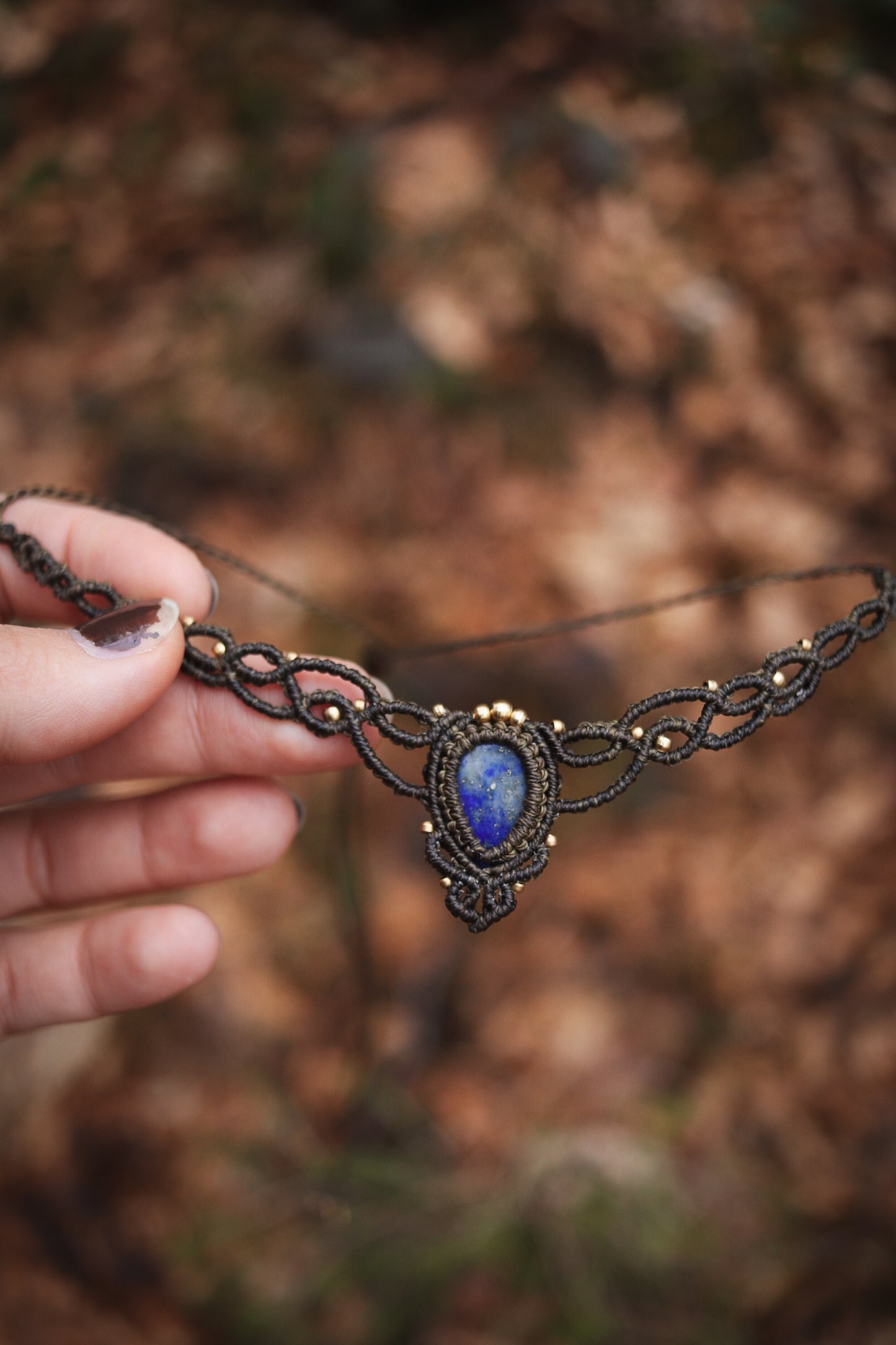 Lapislazuli Choker Halskette