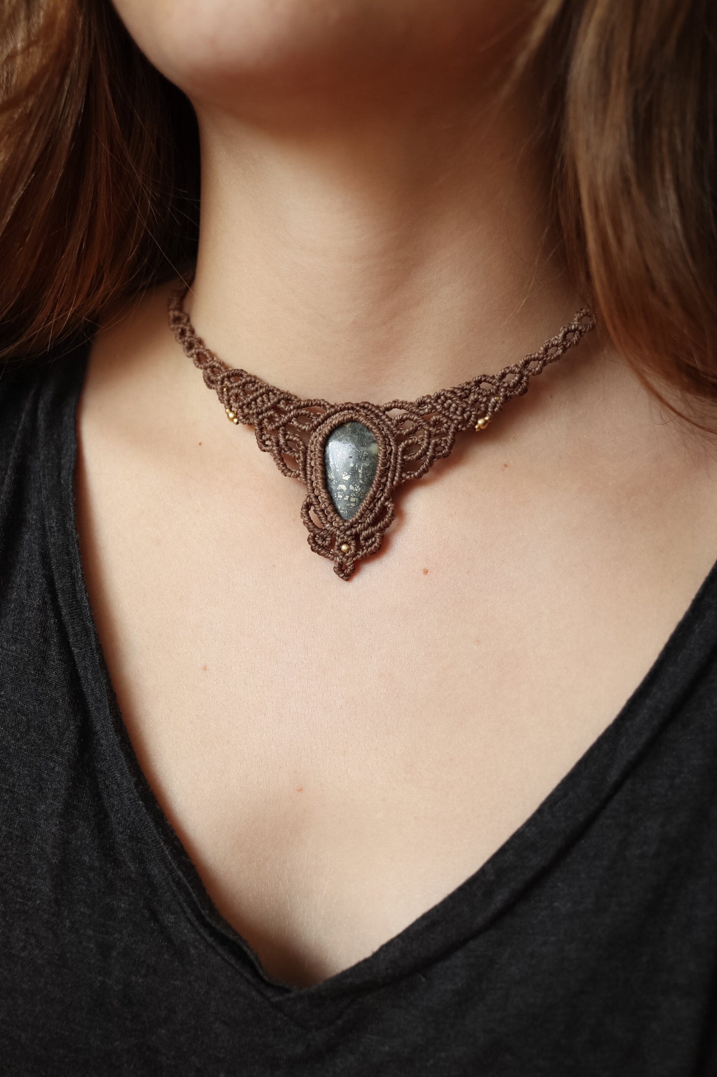 Markasit Choker Halskette