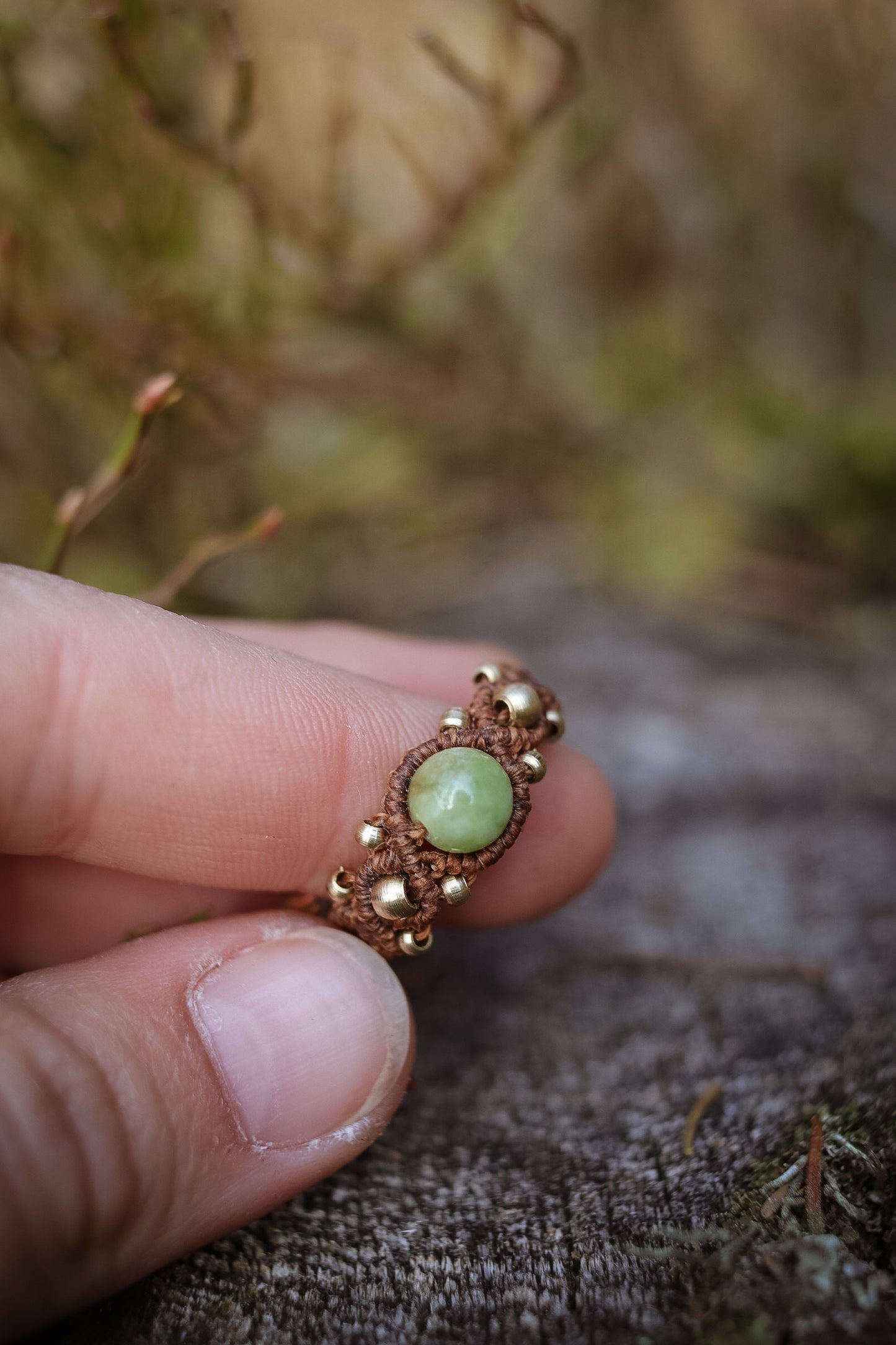 grüne Jade Ring