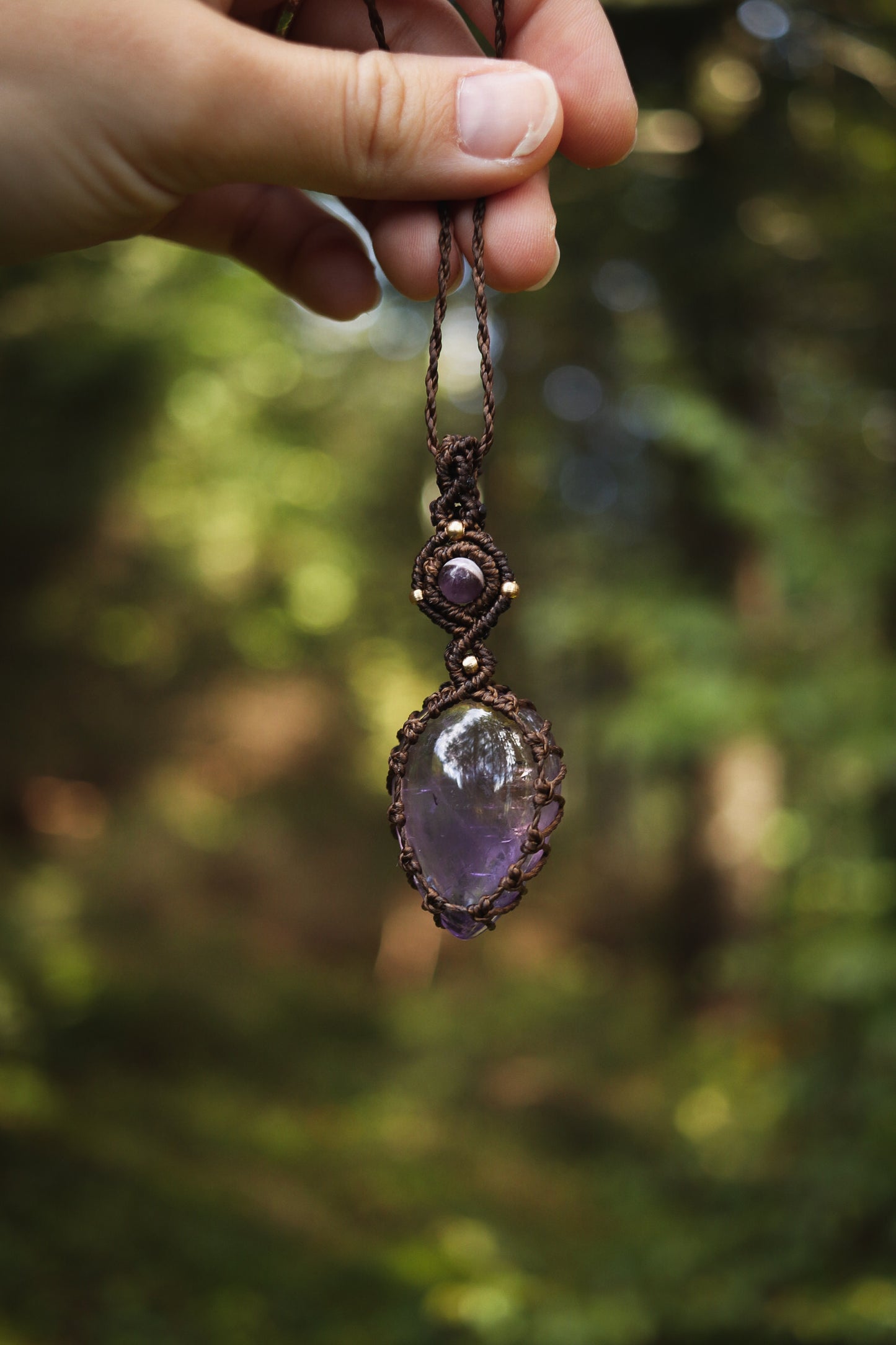 schlichte Ametrin & Amethyst • Halskette