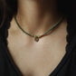 grüner Jade & Messing Choker