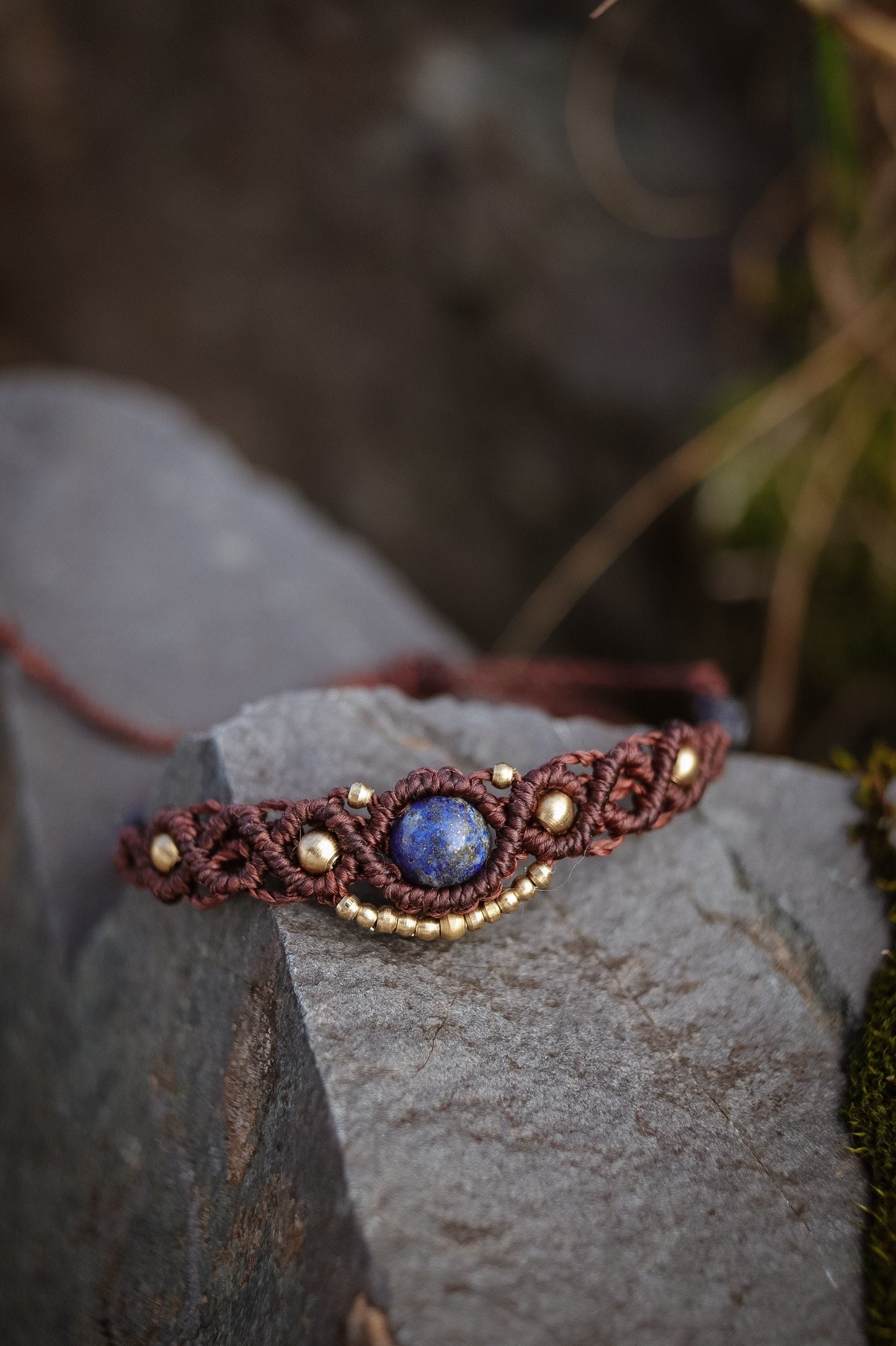 Lapislazuli Perle Armband